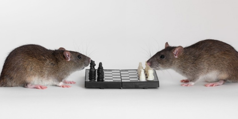 Ratten spielen Schach